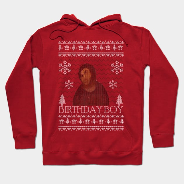 BIRTHDAY BOY JESUS Ugly Sweater Hoodie by giovanniiiii